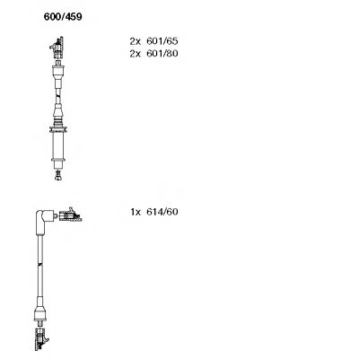 600/459 BREMI Высоковольтные провода (комплект проводов зажигания) (фото 1)