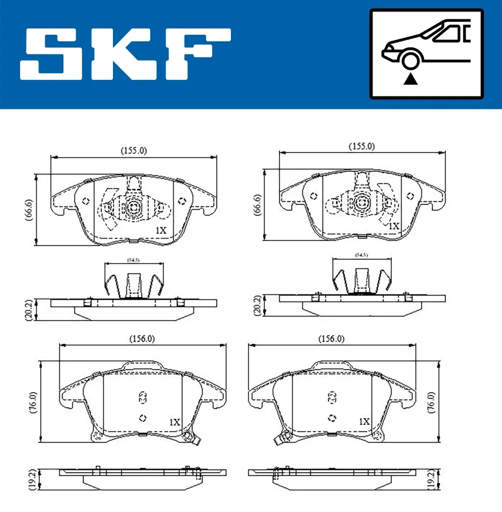 VKBP 80359 A SKF Комплект тормозных колодок, дисковый тормоз (фото 1)