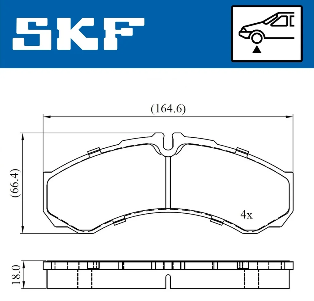 VKBP 80507 SKF Комплект тормозных колодок, дисковый тормоз (фото 2)