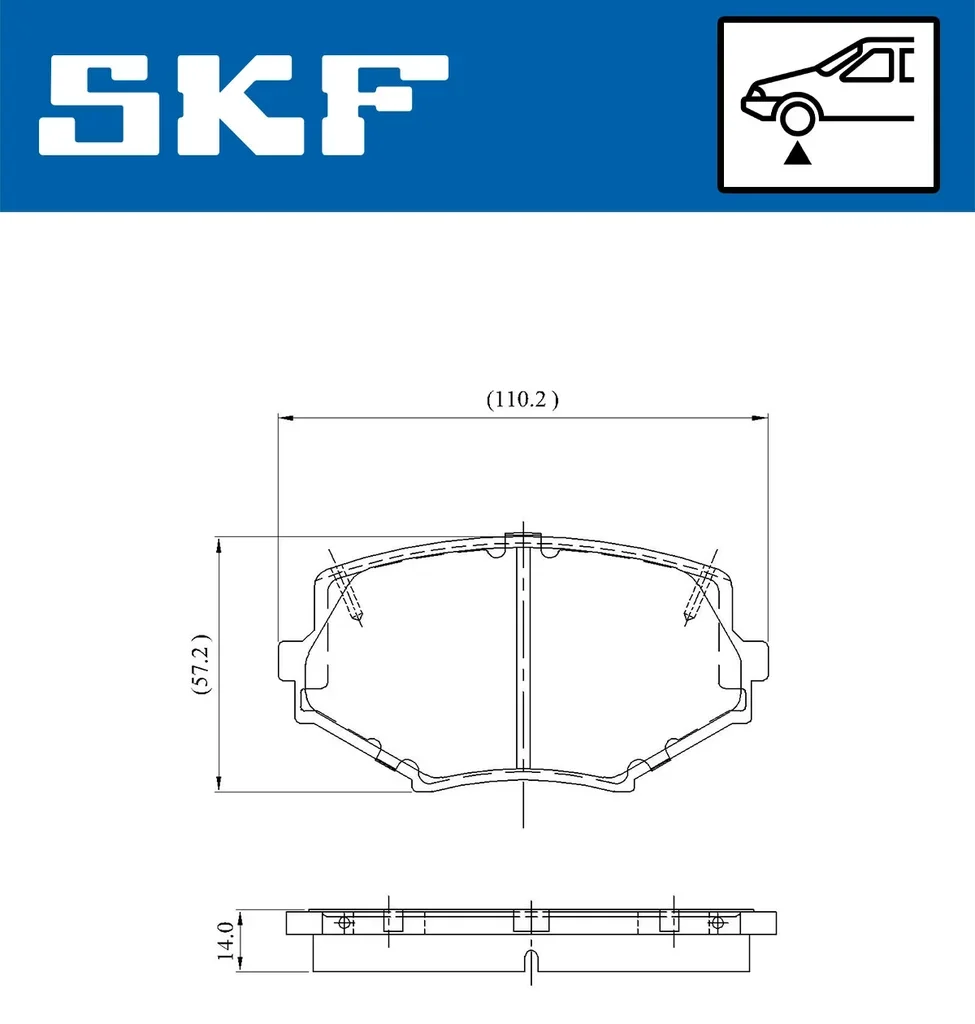 VKBP 80564 A SKF Комплект тормозных колодок, дисковый тормоз (фото 2)