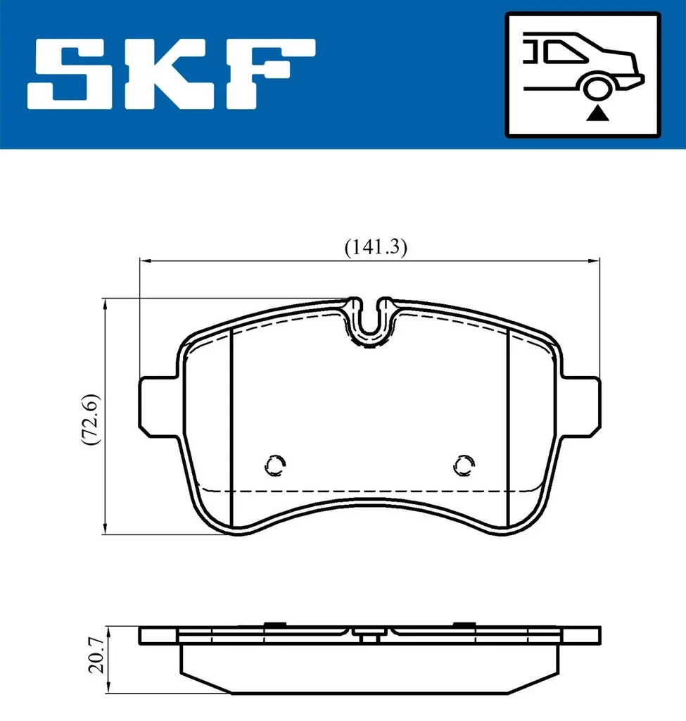 VKBP 90140 SKF Комплект тормозных колодок, дисковый тормоз (фото 2)