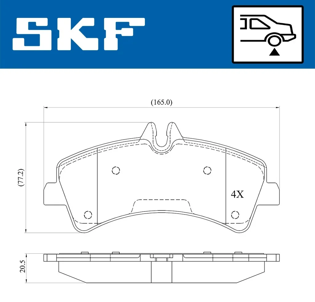 VKBP 90149 SKF Комплект тормозных колодок, дисковый тормоз (фото 2)