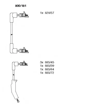 800/181 BREMI Высоковольтные провода (комплект проводов зажигания) (фото 1)