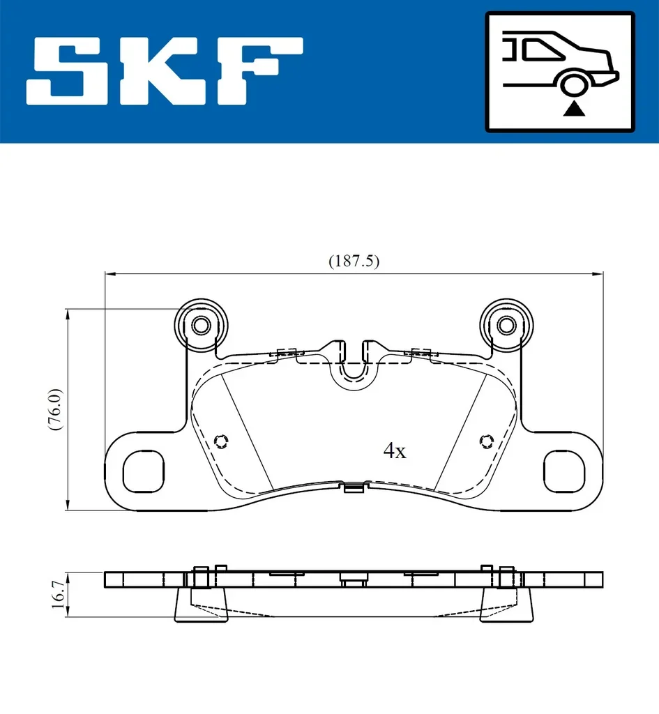 VKBP 90297 SKF Комплект тормозных колодок, дисковый тормоз (фото 3)