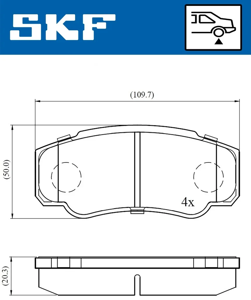 VKBP 90510 SKF Комплект тормозных колодок, дисковый тормоз (фото 2)