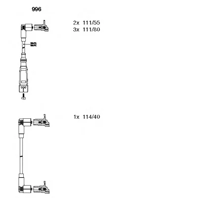 996 BREMI Высоковольтные провода (комплект проводов зажигания) (фото 1)