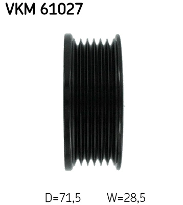 VKM 61027 SKF Паразитный / ведущий ролик, поликлиновой ремень (фото 3)