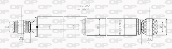SAB8002.32 OPEN PARTS Амортизатор (фото 1)