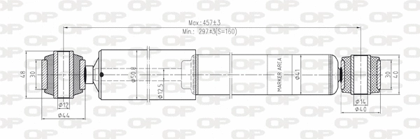 SAB8006.32 OPEN PARTS Амортизатор (фото 1)