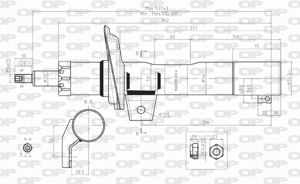 SAB8030.31 OPEN PARTS Амортизатор (фото 1)