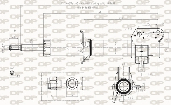 SAB8255.31 OPEN PARTS Амортизатор (фото 1)