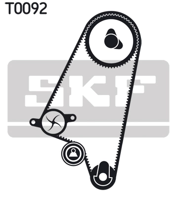 VKMC 90008 SKF Водяной насос + комплект зубчатого ремня (фото 2)