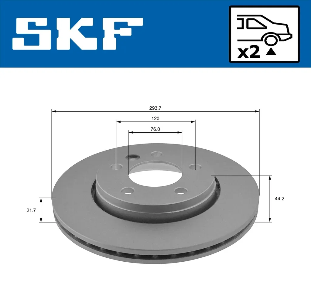 VKBD 90042 V2 SKF Тормозной диск (фото 2)