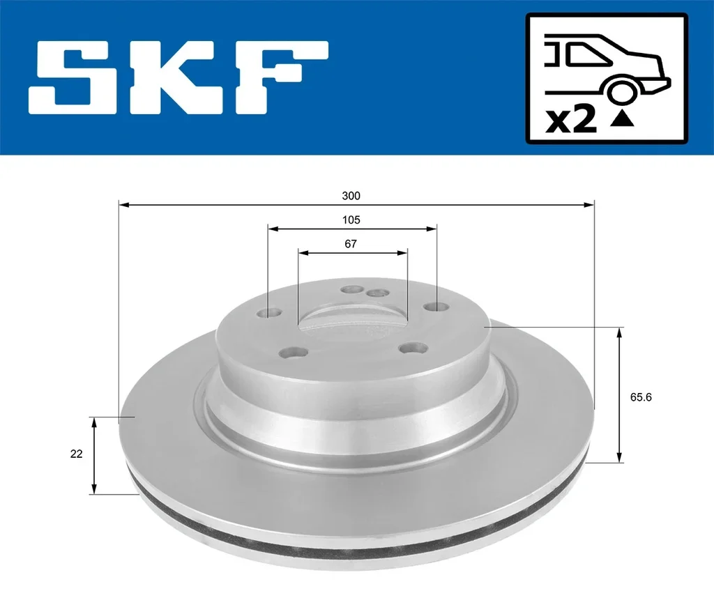 VKBD 90118 V2 SKF Тормозной диск (фото 2)