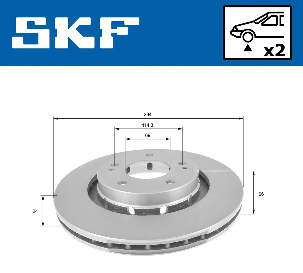 VKBD 80127 V2 SKF Тормозной диск (фото 2)