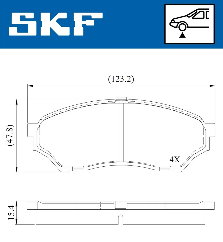VKBP 81018 SKF Комплект тормозных колодок, дисковый тормоз (фото 2)