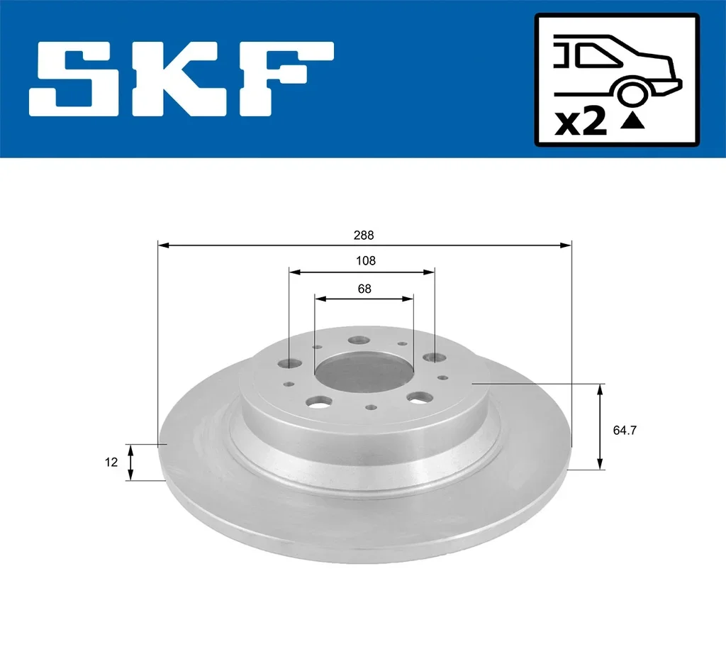 VKBD 90202 S2 SKF Тормозной диск (фото 2)