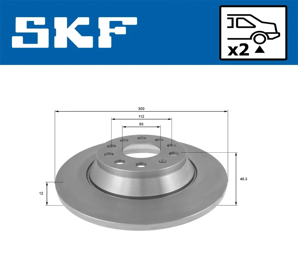 VKBD 90075 S2 SKF Тормозной диск (фото 2)