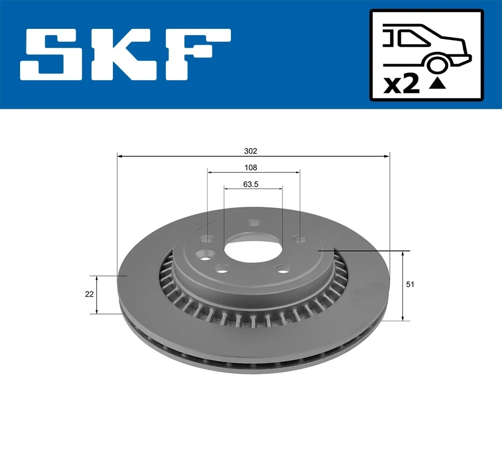 VKBD 90084 V2 SKF Тормозной диск (фото 2)