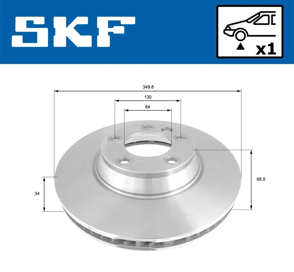 VKBD 80284 V1 SKF Тормозной диск (фото 2)