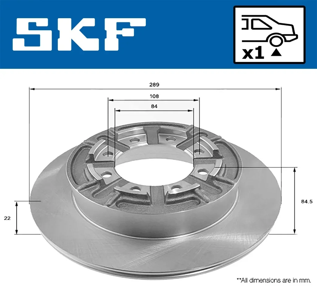 VKBD 90098 S1 SKF Тормозной диск (фото 2)