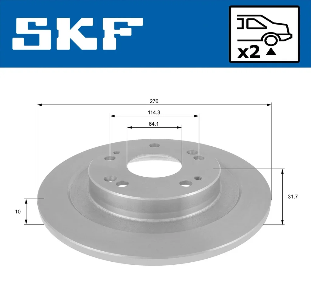 VKBD 90318 S2 SKF Тормозной диск (фото 2)