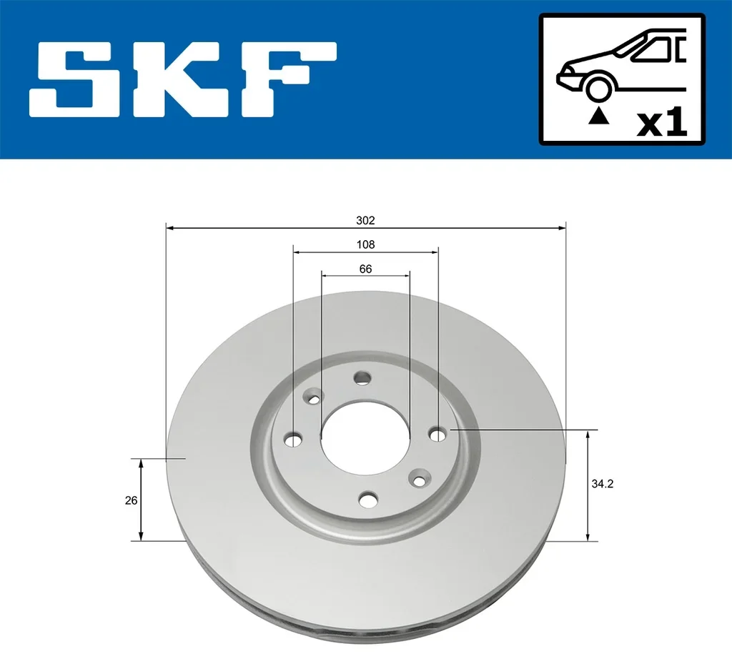 VKBD 80086 V1 SKF Тормозной диск (фото 2)