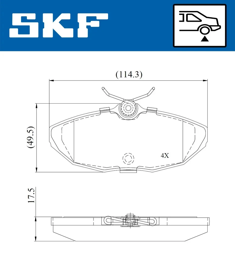 VKBP 90942 SKF Комплект тормозных колодок, дисковый тормоз (фото 2)