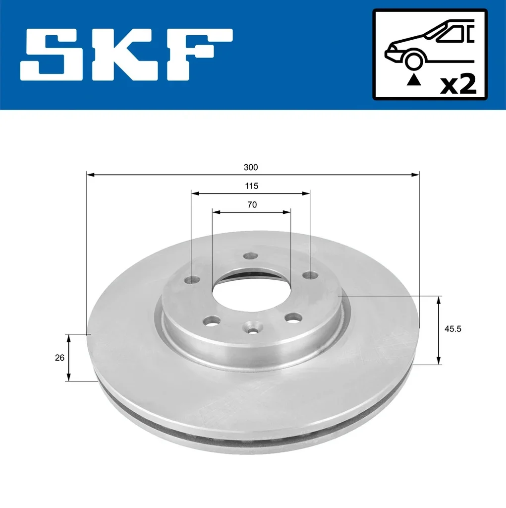 VKBD 80194 V2 SKF Тормозной диск (фото 2)