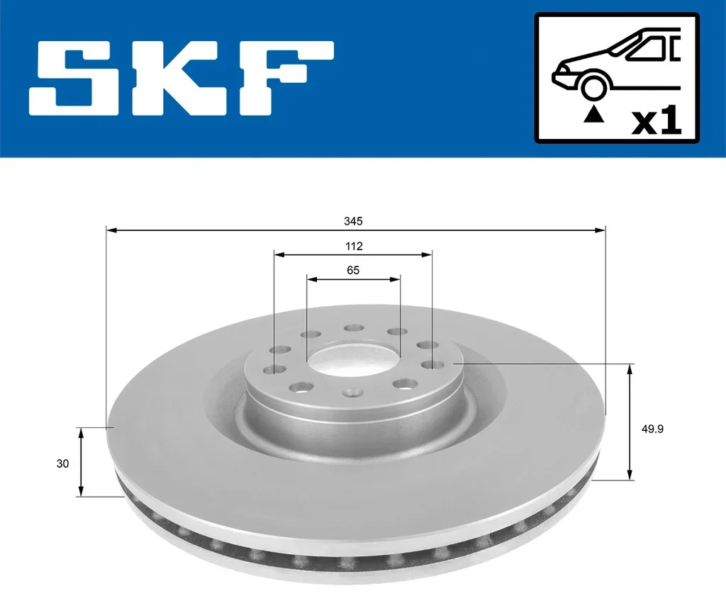 VKBD 80309 V1 SKF Тормозной диск (фото 2)