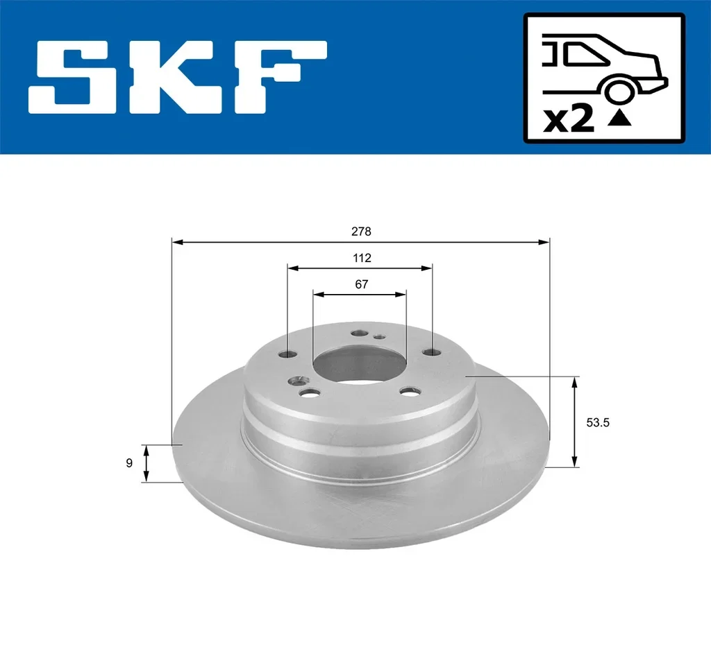 VKBD 90088 S2 SKF Тормозной диск (фото 2)