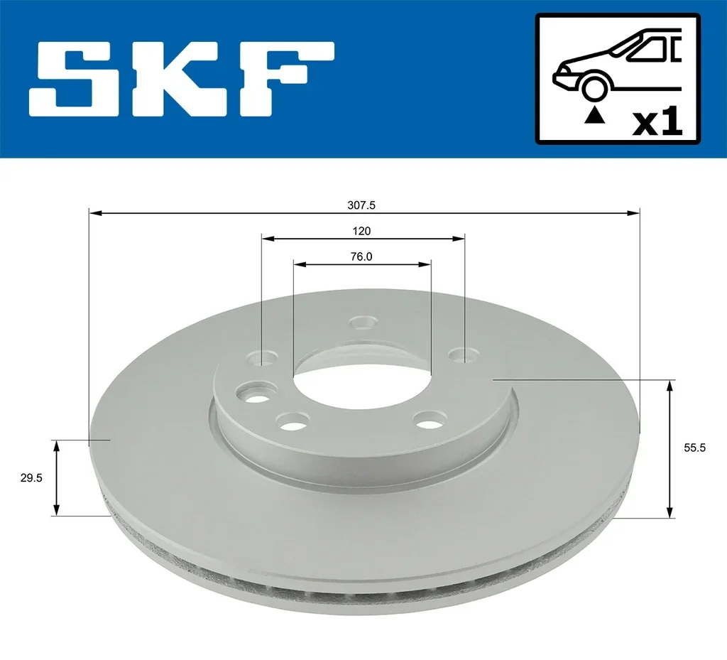 VKBD 80040 V1 SKF Тормозной диск (фото 2)