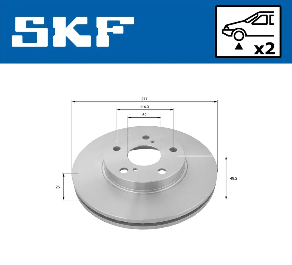 VKBD 80160 V2 SKF Тормозной диск (фото 2)