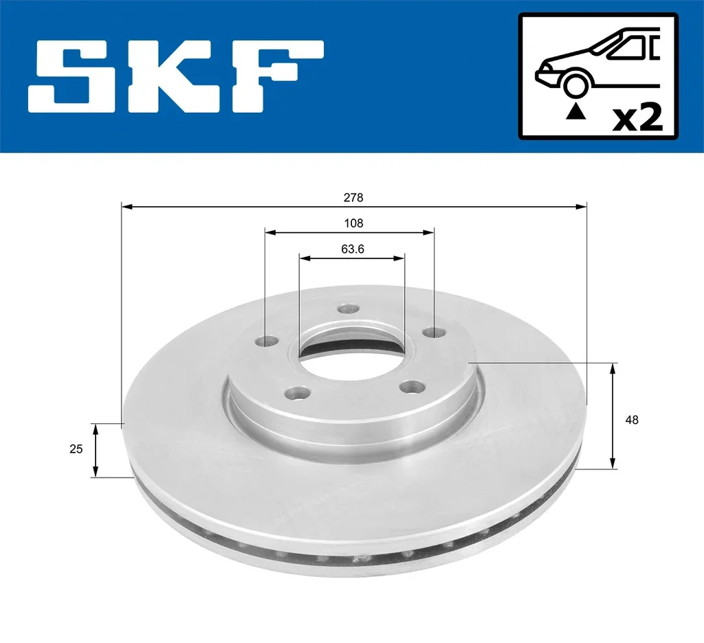 VKBD 80103 V2 SKF Тормозной диск (фото 2)