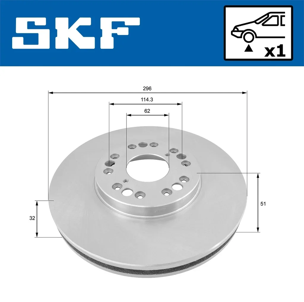 VKBD 80278 V1 SKF Тормозной диск (фото 2)