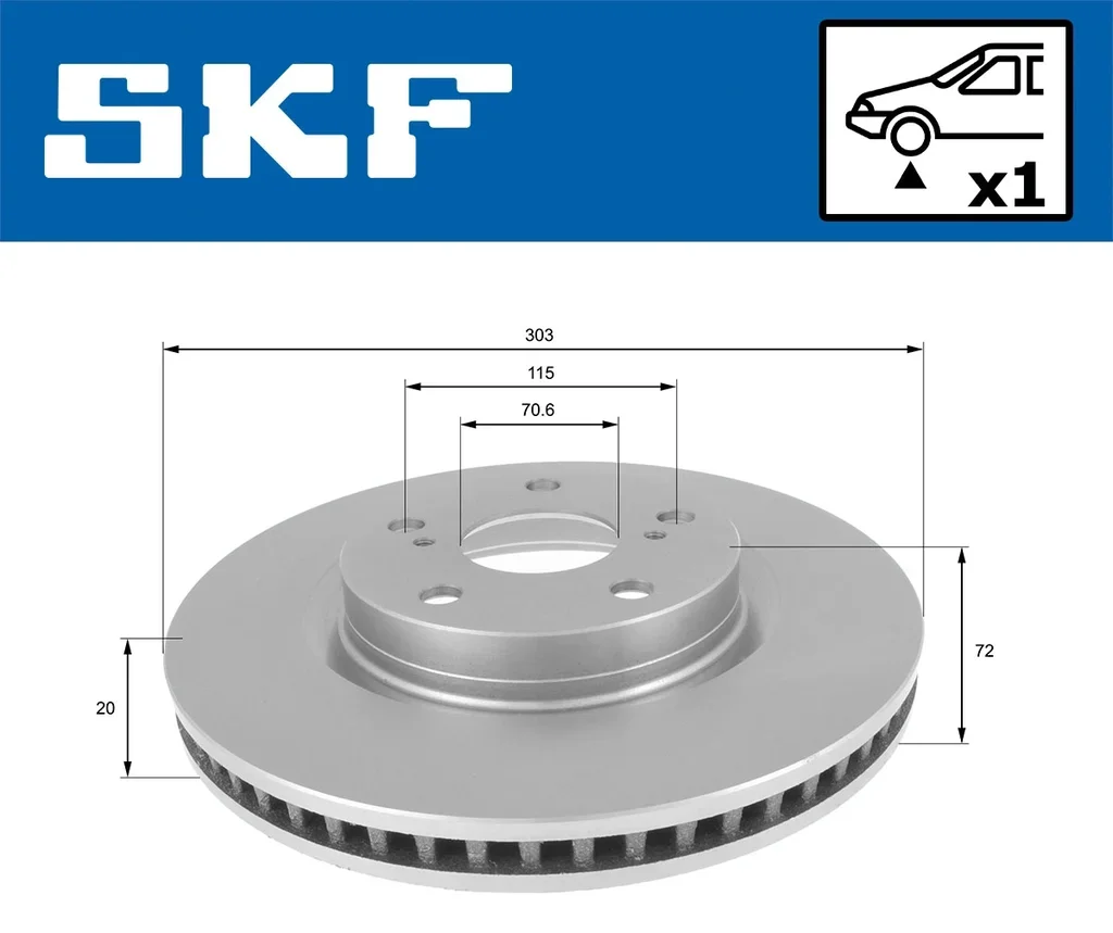 VKBD 80129 V1 SKF Тормозной диск (фото 2)