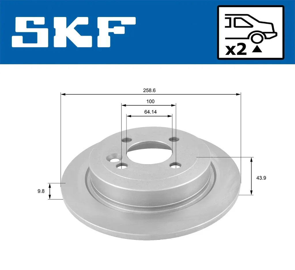 VKBD 90050 S2 SKF Тормозной диск (фото 2)