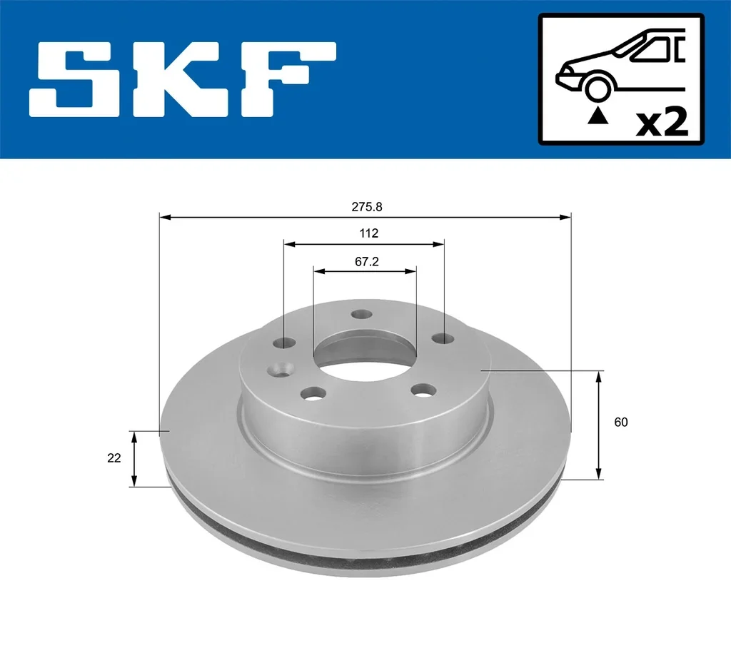 VKBD 80239 V2 SKF Тормозной диск (фото 2)