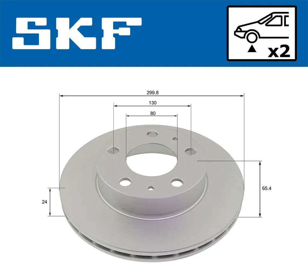 VKBD 80177 V2 SKF Тормозной диск (фото 2)