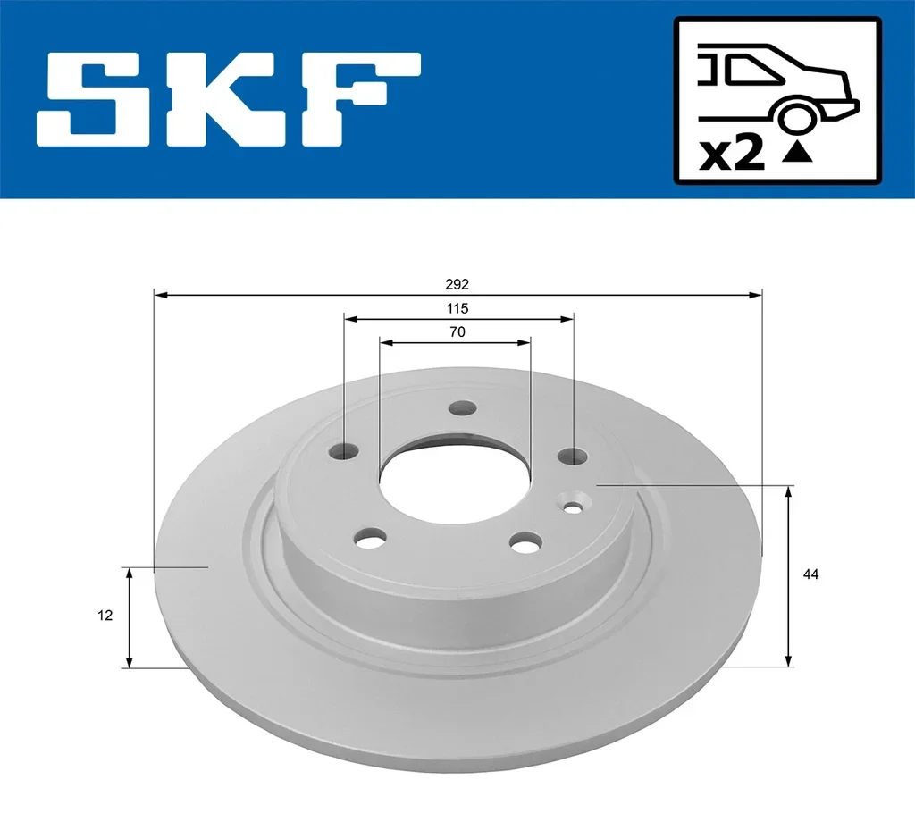 VKBD 90229 S2 SKF Тормозной диск (фото 2)