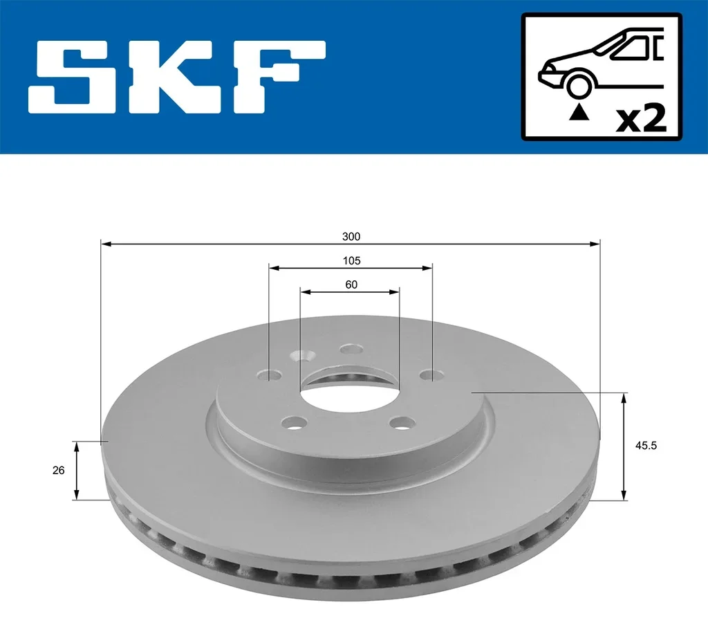 VKBD 80221 V2 SKF Тормозной диск (фото 2)