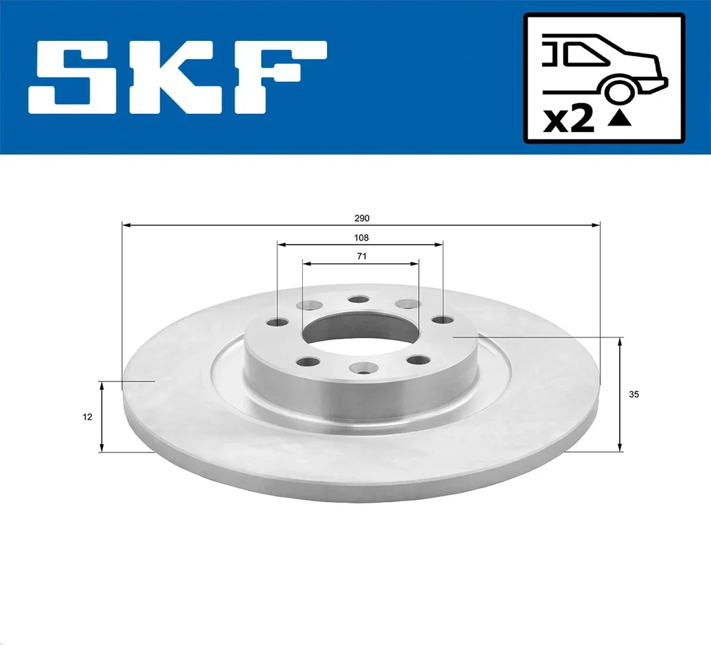VKBD 90155 S2 SKF Тормозной диск (фото 2)