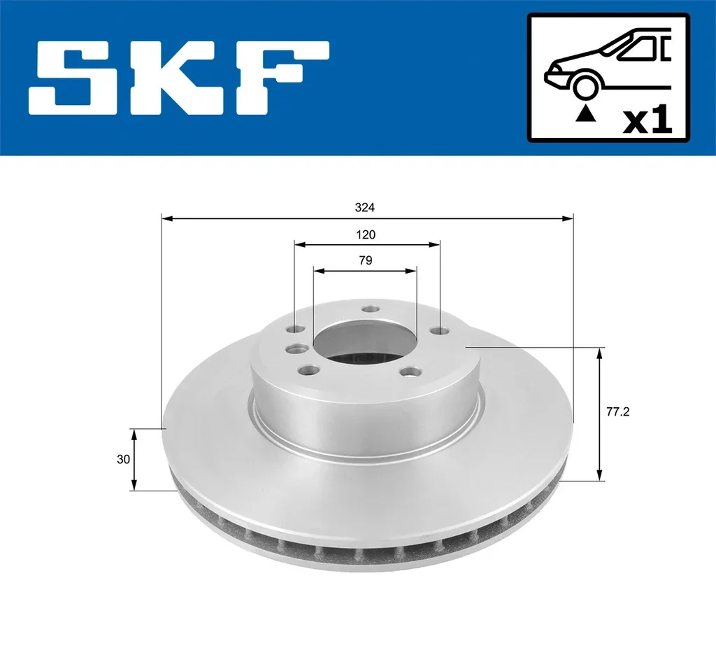 VKBD 80138 V1 SKF Тормозной диск (фото 2)