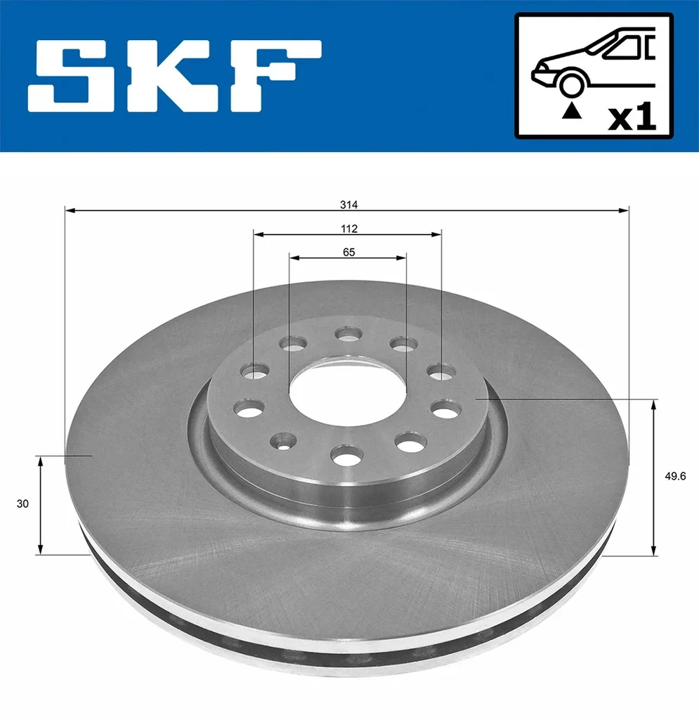 VKBD 80171 V1 SKF Тормозной диск (фото 2)