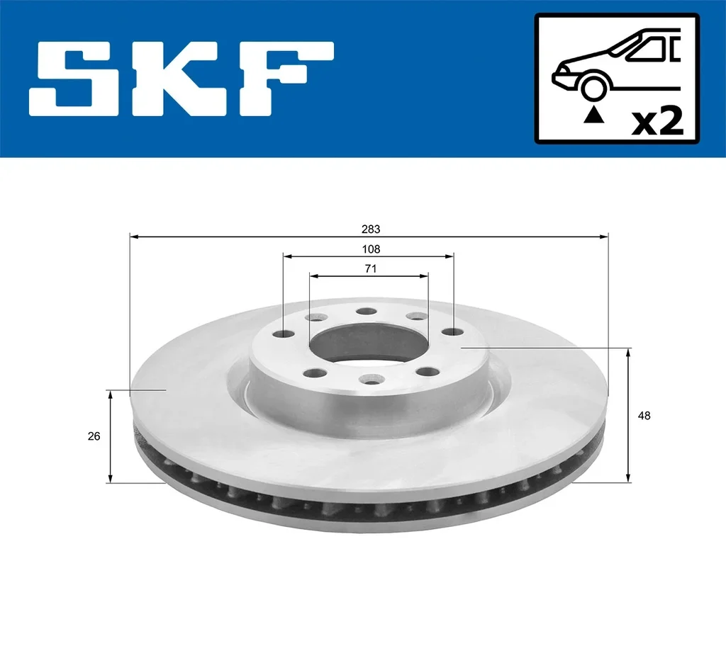 VKBD 80049 V2 SKF Тормозной диск (фото 2)