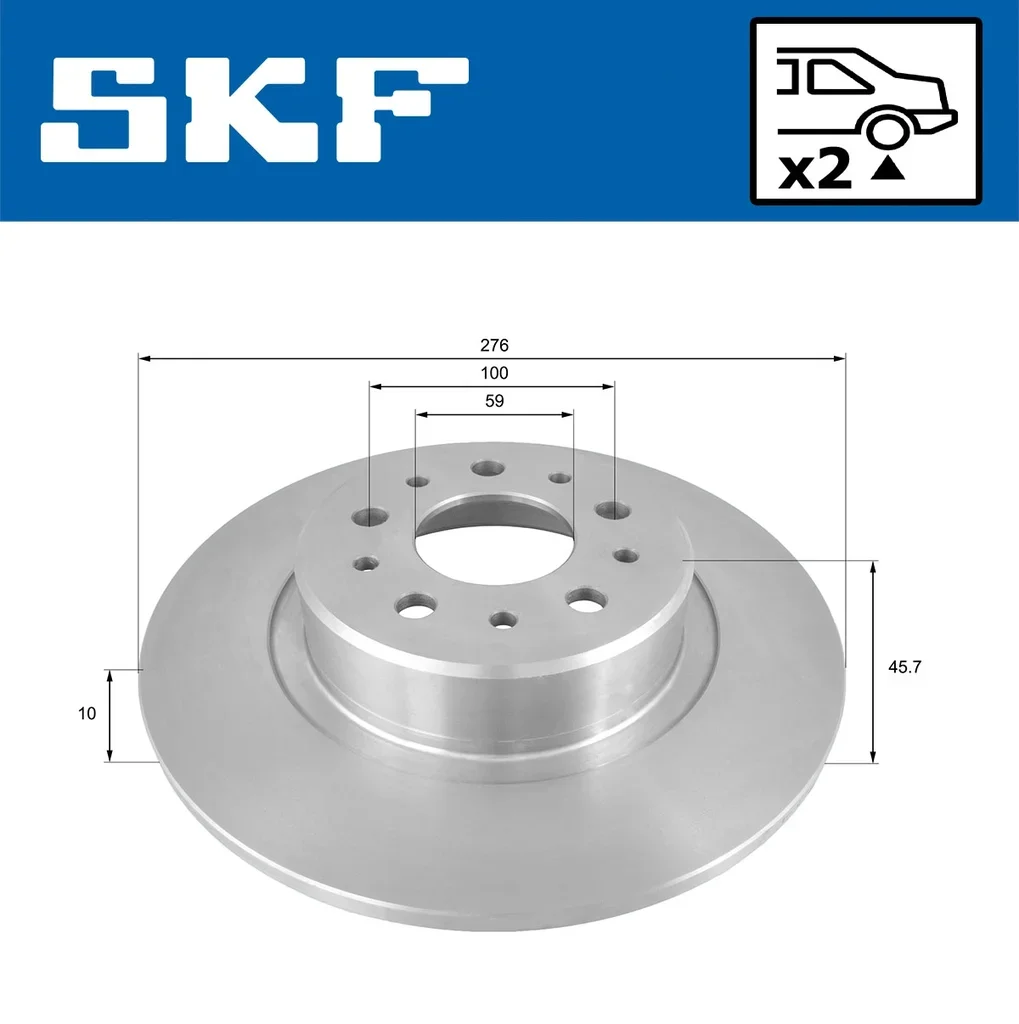 VKBD 90193 S2 SKF Тормозной диск (фото 2)