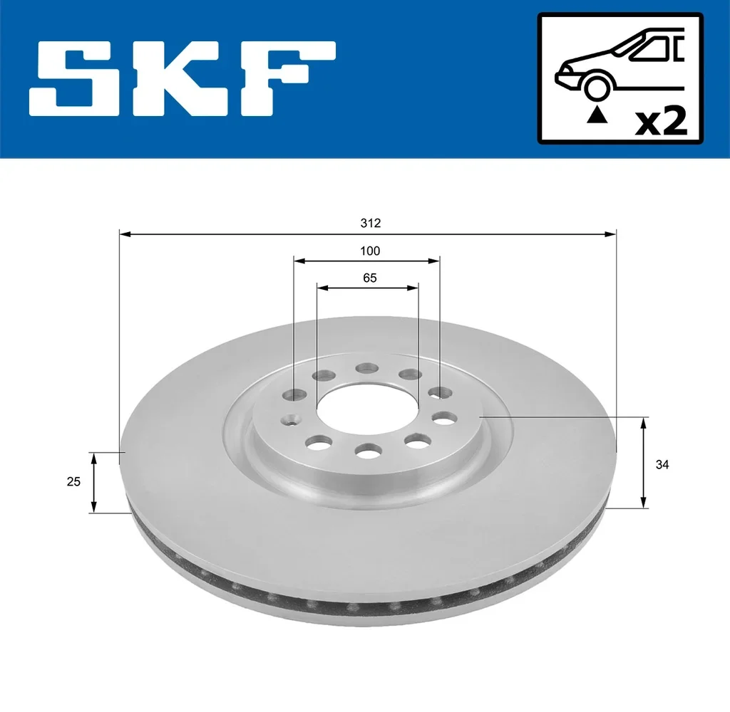 VKBD 80277 V2 SKF Тормозной диск (фото 2)