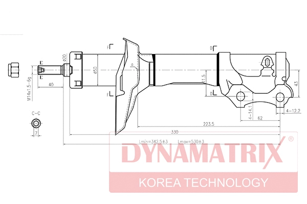 DSA633712 DYNAMATRIX Амортизатор (фото 1)