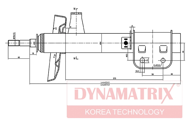 DSA634021 DYNAMATRIX Амортизатор (фото 1)