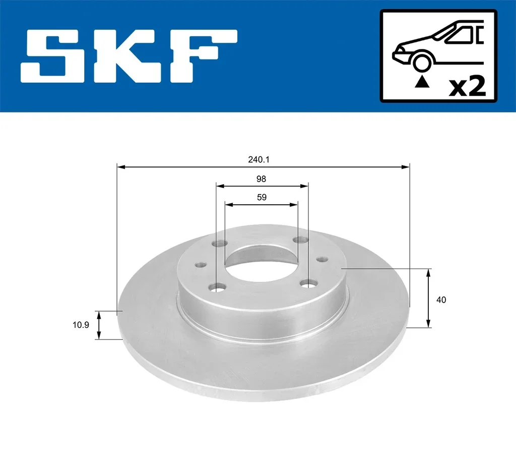 VKBD 80058 S2 SKF Тормозной диск (фото 2)